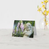 Het verzenden van een kleine engel kaart (Gele Bloem)