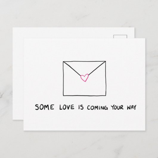 Het verzenden van een of andere liefdesmanier briefkaart (Voorkant / Achterkant)