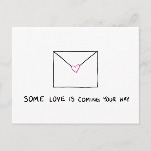 Het verzenden van een of andere liefdesmanier briefkaart (Voorkant)