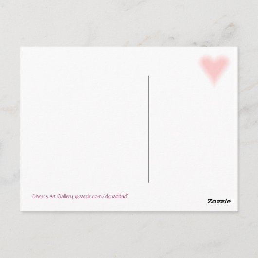 Het verzenden van hart op je manier briefkaart (Achterkant)