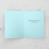 Het verzenden van Hugs Blue Heart Floral Inspiriv Kaart (Binnen)