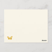 Het verzenden van je vlinderroze Briefkaart (Achterkant)