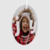 Het verzenden van Joy Snowflake Gepersonaliseerde  Ornament (voorkant)