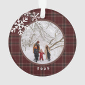 Het verzenden van Joy Snowflake Gepersonaliseerde  Ornament (achterkant)