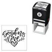 Het verzenden van Liefde Handje die Manuscript Per Zelfinktende Stempel (In situ)