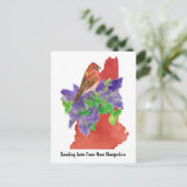Het verzenden van liefde New Hampshire Paarse vink Briefkaart (Staand voorkant)