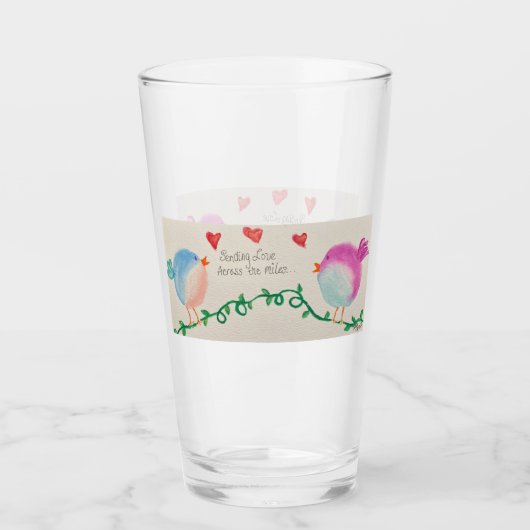 Het verzenden van Liefde over de Miles Glas (Voorkant)