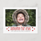 Het verzenden van onze Liefde Valentijnsdag Enige  Feestdagenkaart (Voorkant)