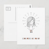 Het verzenden van positieve steekpenningen je mani briefkaart (Voorkant / Achterkant)