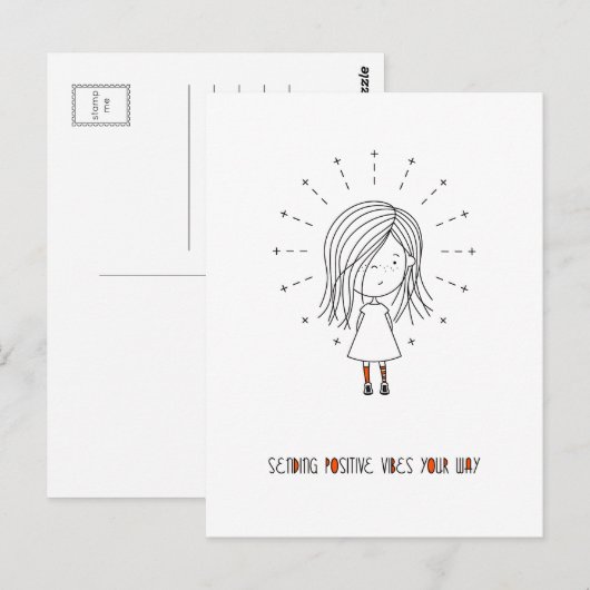 Het verzenden van positieve steekpenningen je mani briefkaart (Voorkant / Achterkant)