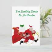 Het verzenden van Santa Christmas Kaart (Staand voorkant)