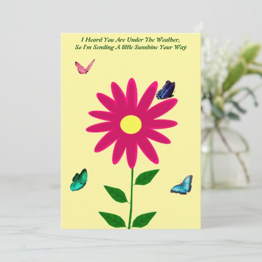 Het verzenden van Sunshine Kaart (Staand voorkant)