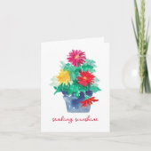Het verzenden van Sunshine Original Art Gerbera Da Kaart (Voorkant)