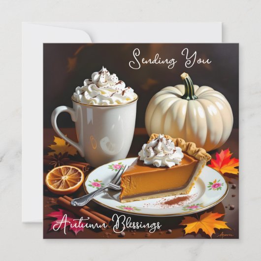 Het verzenden van u herfst zegeningen kaart (Voorkant)