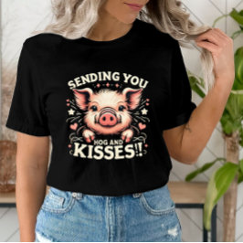 Het verzenden van U Hog en Kisses Valentijnse  Sch T-shirt