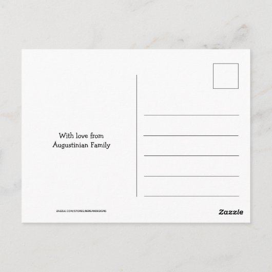 HET VERZENDEN VAN U VIRTUELE HUGS Foto Sjabloon Briefkaart (Achterkant)