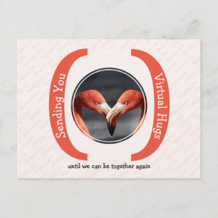 HET VERZENDEN VAN U VIRTUELE HUGS Foto Sjabloon Briefkaart