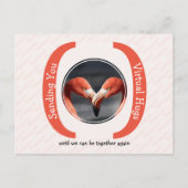 HET VERZENDEN VAN U VIRTUELE HUGS Foto Sjabloon Briefkaart (Voorkant)