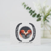 HET VERZENDEN VAN U VIRTUELE HUGS-foto SjabloonGRA Briefkaart (Staand voorkant)