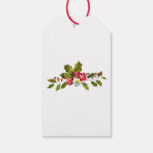 Het verzenden van veel liefde Holly Floral Holiday Cadeaulabel (Achterkant)