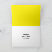 Het verzenden van warme vibes gevouwen Wenskaart Kaart (Binnen)