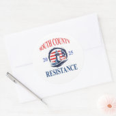 Het verzet in South County. Blad van zes stickers (Envelop)