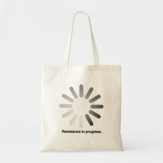 Het verzet is bezig tote bag (Voorkant)