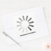 Het verzet is bezig vierkante sticker (Envelop)