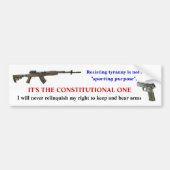 Het verzet tegen tirannie is geen "sportief doel". bumpersticker (Voorkant)