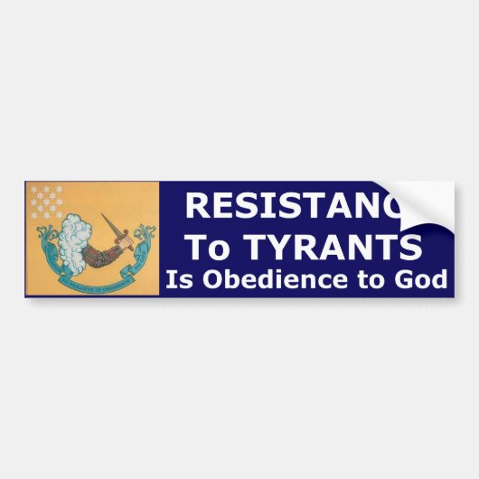 Het verzet tegen tiranten is godslastering bumpersticker (Voorkant)