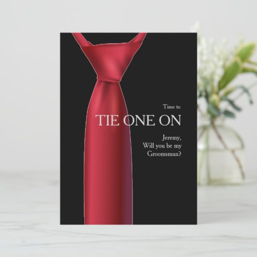 Het verzoek om bruidsjonker te zijn van Windsor Kn Kaart (Staand voorkant)