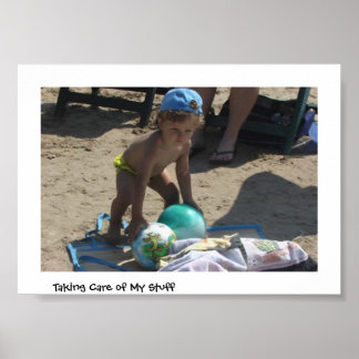 Het verzorgen van mijn spullen poster