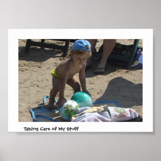 Het verzorgen van mijn spullen poster (Voorkant)