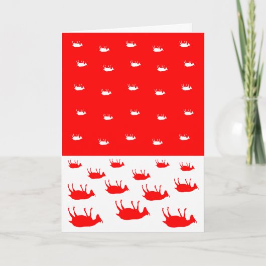 Het verzwakken de Kerstkaart van Geiten Feestdagen Kaart (Voorkant)