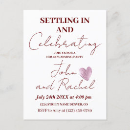 Het vestigen in en het vieren van Housewarming Par Briefkaart