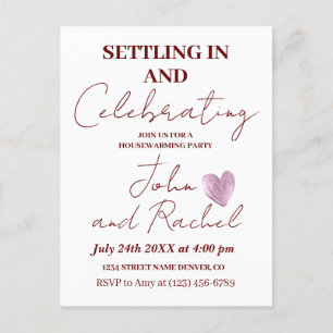 Het vestigen in en het vieren van Housewarming Par Briefkaart