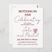 Het vestigen in en het vieren van Housewarming Par Briefkaart (Voorkant / Achterkant)
