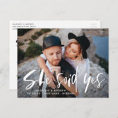 Het Vetgedrukte Manuscript van de Borstel zei zij  Aankondigingskaart (Voorkant / Achterkant)