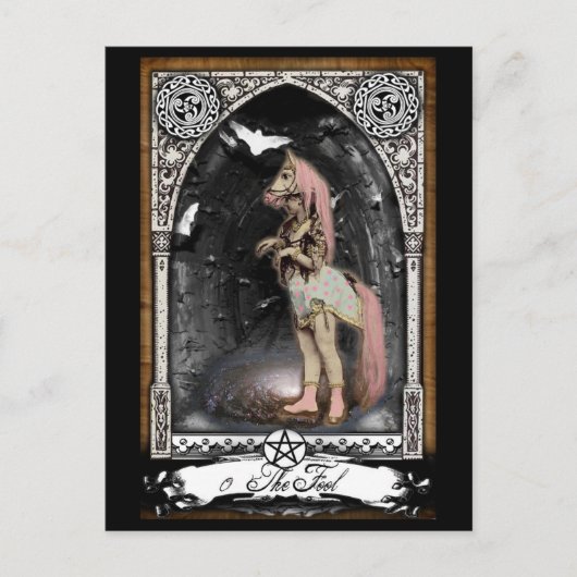 Het Victoriaans Briefkaart van de Fool Tarot Card (Voorkant)