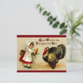 Het Victoriaans Briefkaart van de Thanksgiving (Staand voorkant)