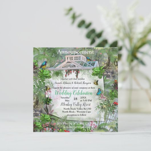 Het Victoriaans Greenhouse Aankondiging (Staand voorkant)