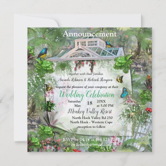 Het Victoriaans Greenhouse Aankondiging (Voorkant)