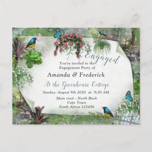 Het Victoriaans Greenhouse Uitnodiging Briefkaart (Voorkant)