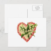 Het Victoriaans Hart van Valentijn Feestdagenkaart (Voorkant / Achterkant)