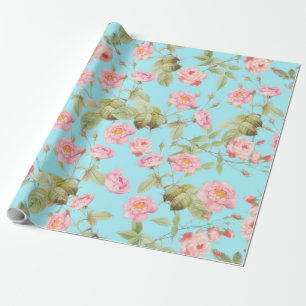 Het Victoriaans Patroon van de Rozen van de zomer Cadeaupapier