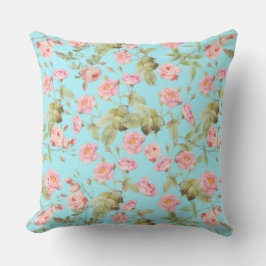 Het Victoriaans  Patroon van de Rozen van de zomer Kussen