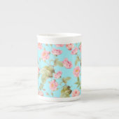 Het Victoriaans  Patroon van de Rozen van de zomer Porselein Kop (Voorkant)