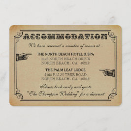 Het Victoriaans Steampunk Wedding Collectie Informatiekaartje