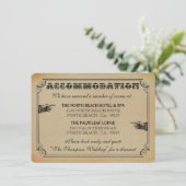 Het Victoriaans Steampunk Wedding Collectie Informatiekaartje (Staand voorkant)