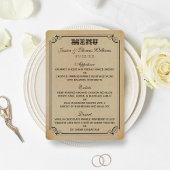 Het Victoriaans Steampunk Wedding Collectie Menu